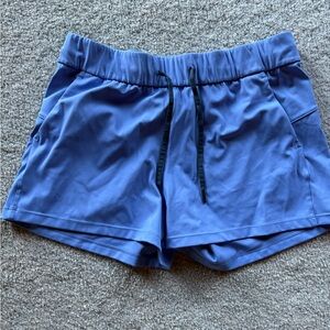 ZYIA Periwinkle Athletic Shorts with Black Drawstring